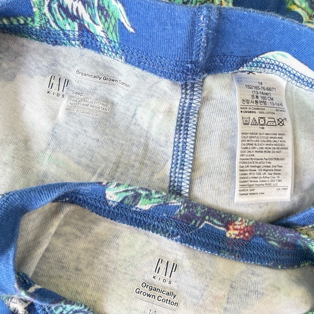 Gap Kids 100% Organic Cotton Dinosaur Graphic PJ Set - Picture 7 of 8